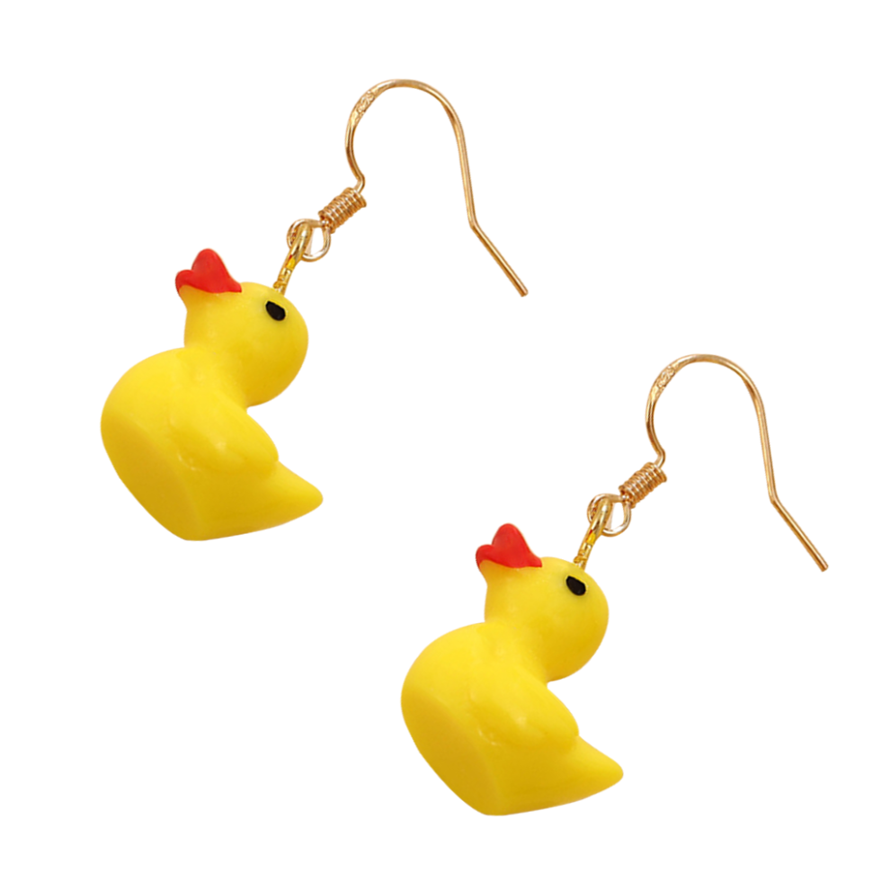 1 Pair Duck Drop Earrings Cute Mini Ear Studs Birthday Jewelry