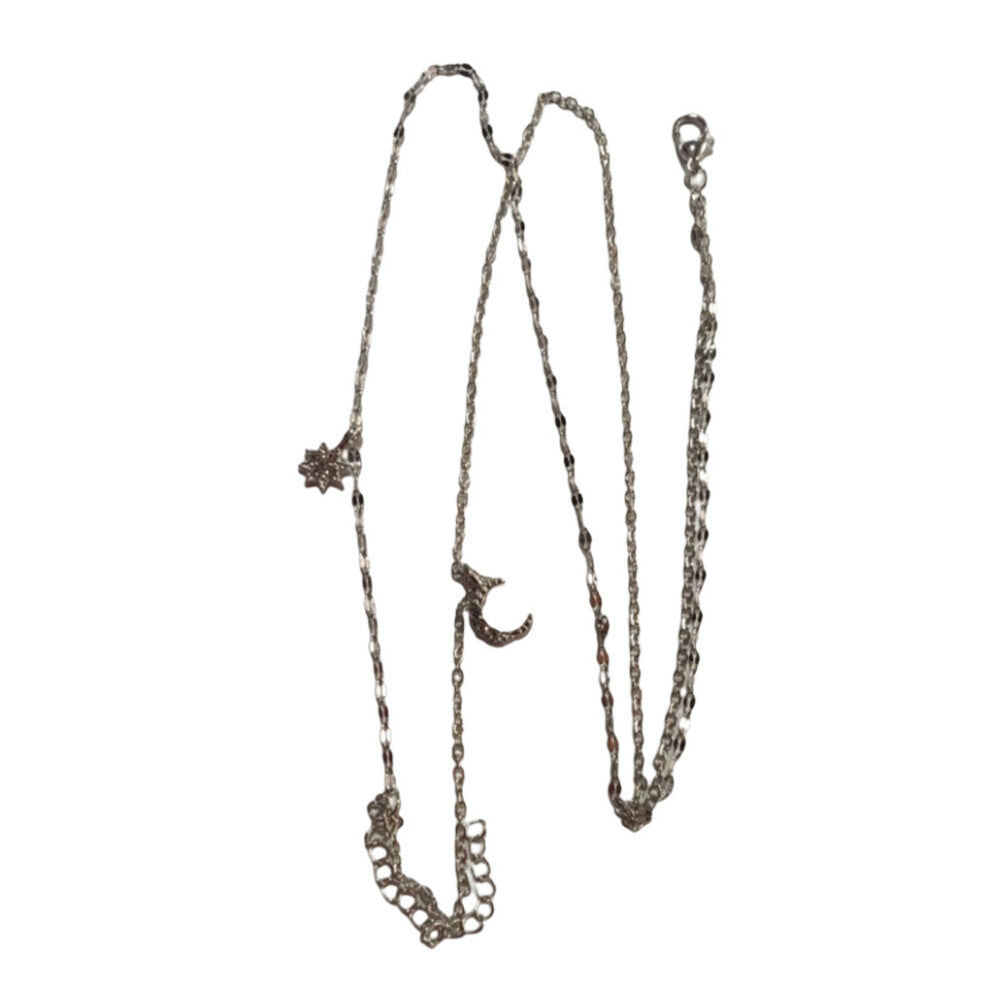 Women Double Layered Necklace Banquet Star Pendant Neck Jewellery