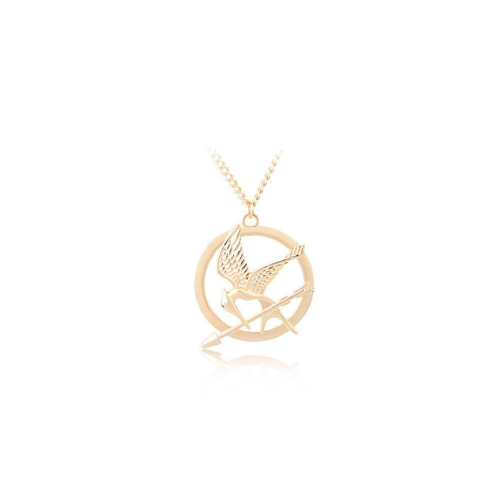 (Golden) The Gamesmockingjay Hunger Doublesided Pendant Jewelry Necklace Peripheral
