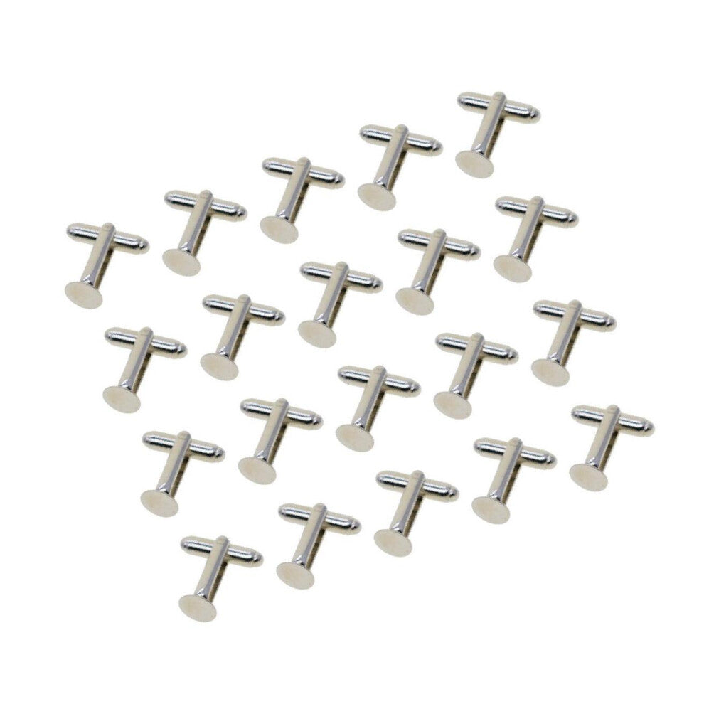 20pcs Impact-resistant And High-end Texture Round Blank Cufflink For