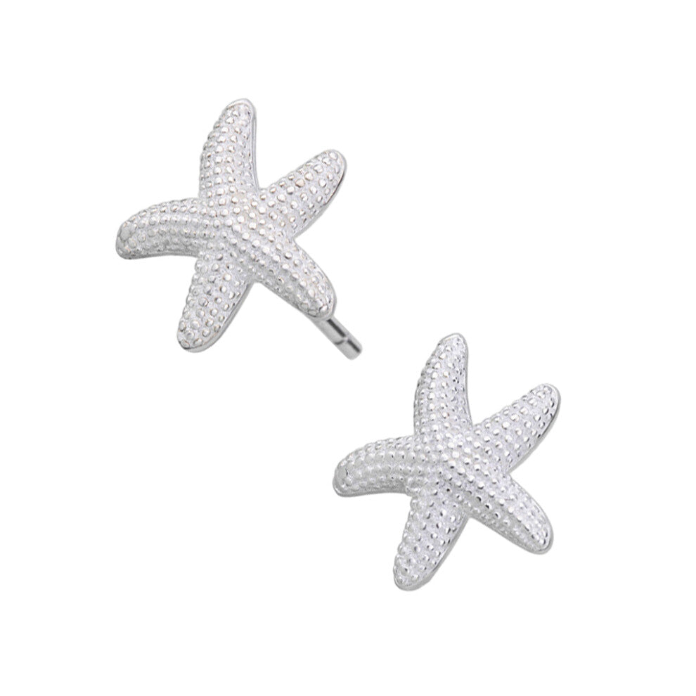 Minimalist Style Starfish Sterling Silver Studs Earrings Fashionable