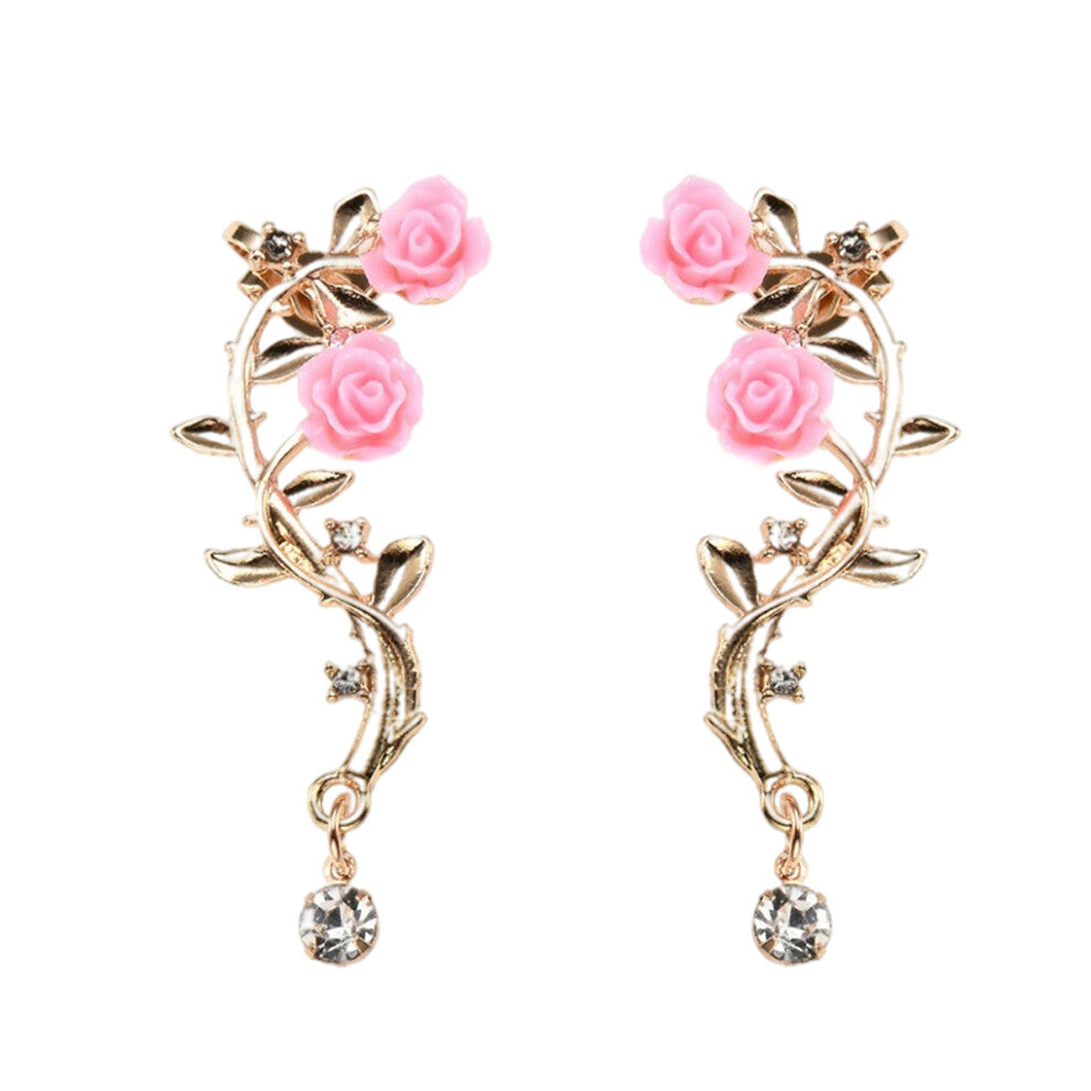 1 Pair Ear Studs Rose Ladies Earrings Graduation Jewellery Girlfriend