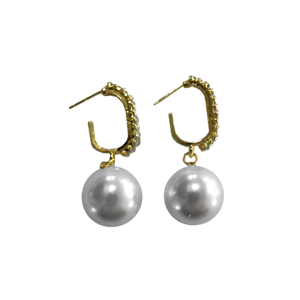 1 Pair Pearl Pendant Earrings Dangle Ear Studs Birthday Exquisite