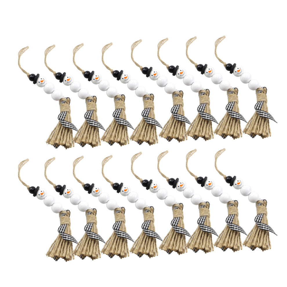 Tassel Pendant Christmas Accessories String Decor Snowman Beads