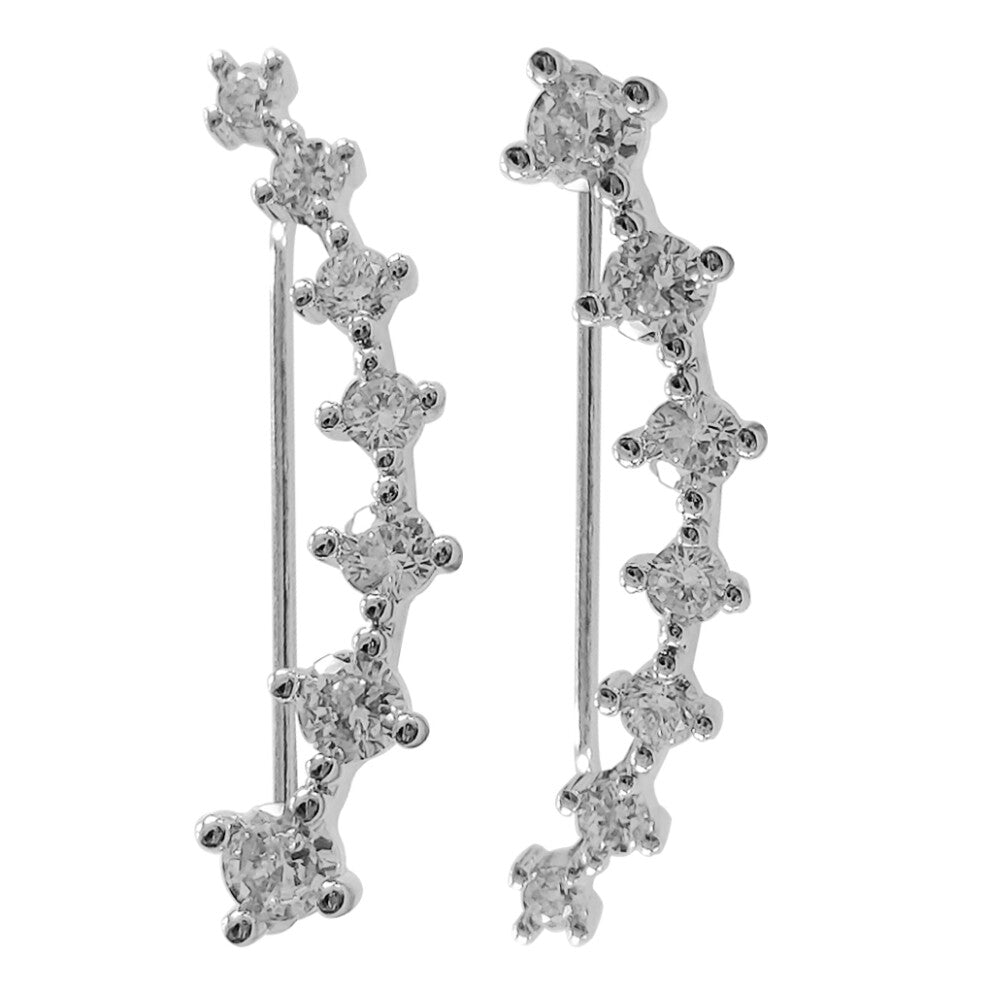 1 Pair Women Ear Studs Silver Decorative Earring Jewelry Decoration