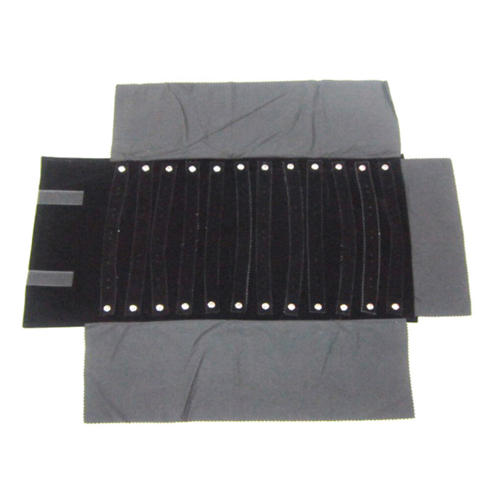 (Black) Travel Jewelry Bag Necklace Earring Holder Ear Studs Case Organizer