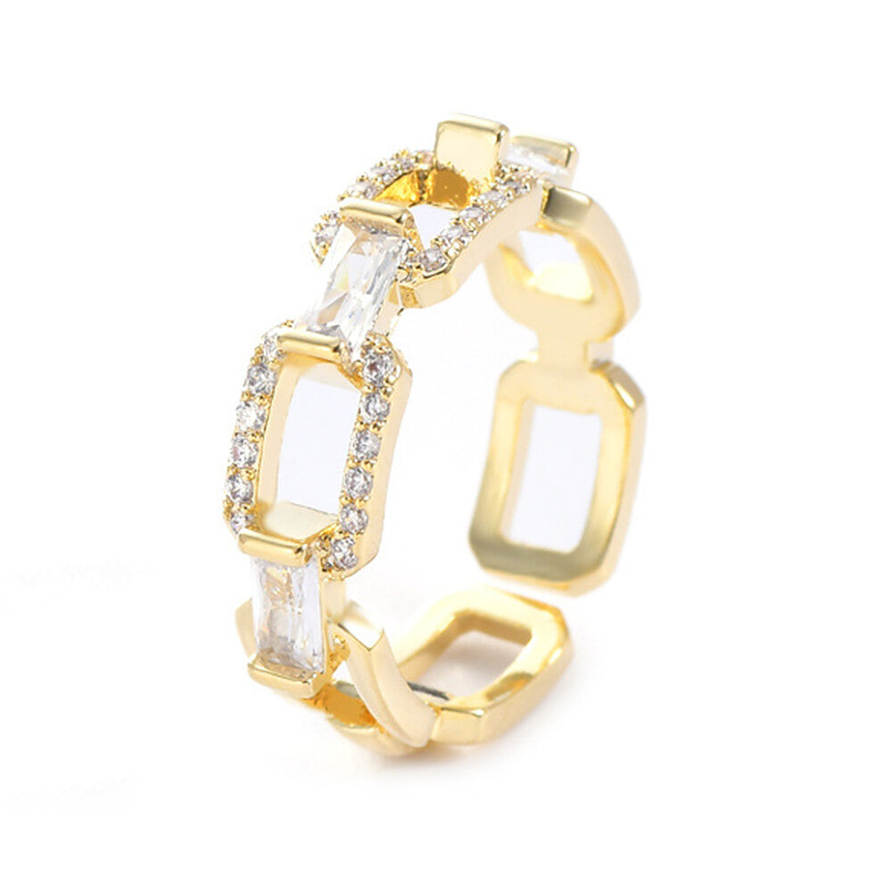 Women Ring Crystal Hand Jewelry Dressing Elegant Trendy Decoration
