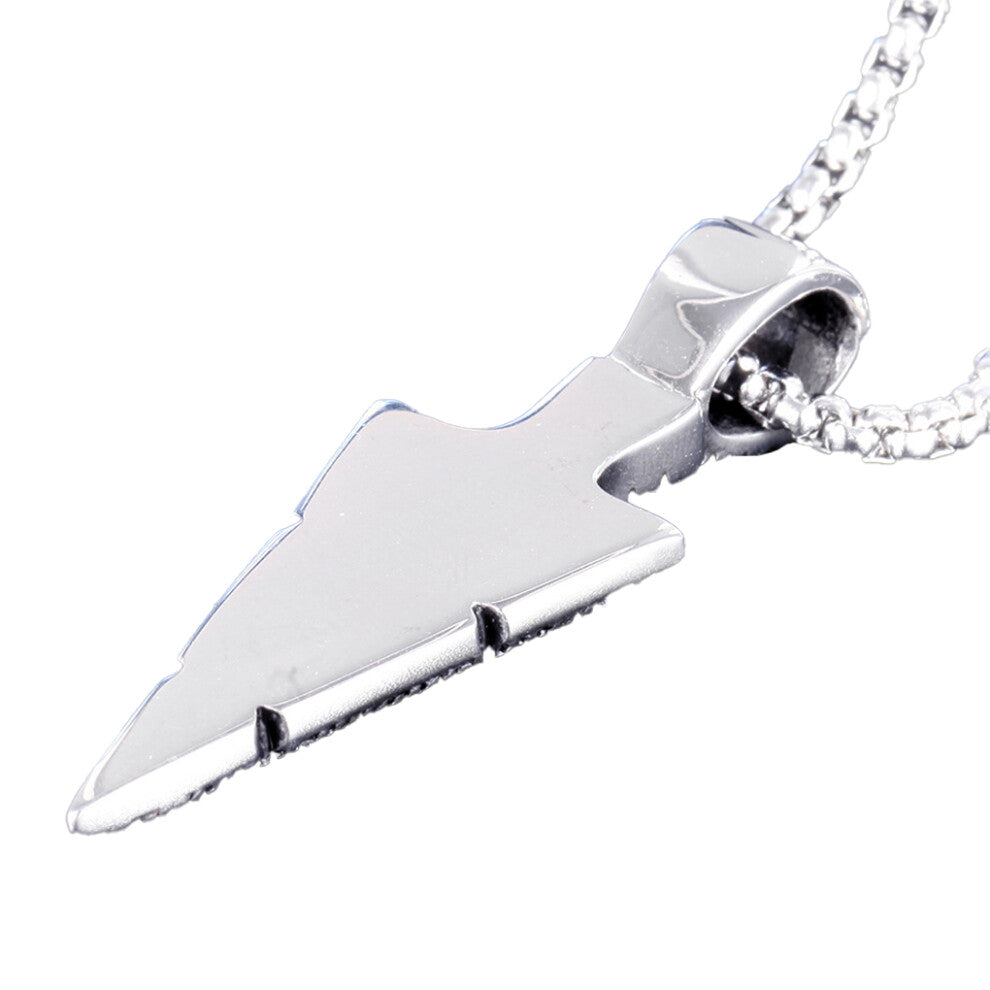 Arrow Hanging Pendent Titanium Stainless Steel Adjustable Grain Gifts