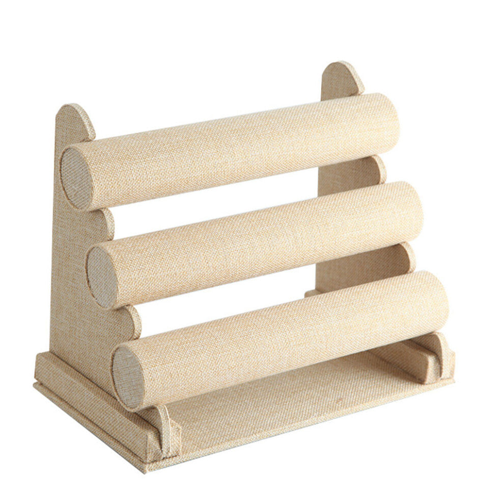 (Yellow) Display Stand Organizer Showcase Rack Holder Large Space Accessories