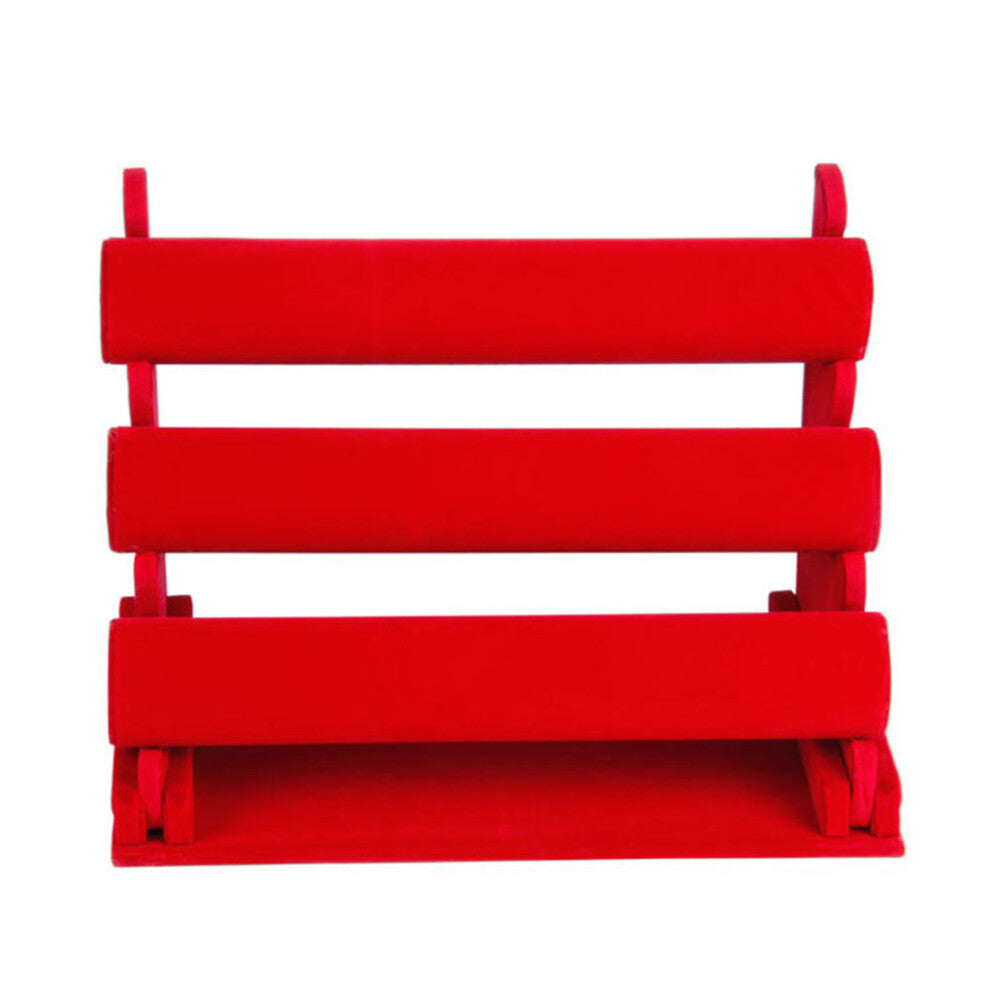 (Red) Display Stand Organizer Showcase Rack Holder Large Space Accessories