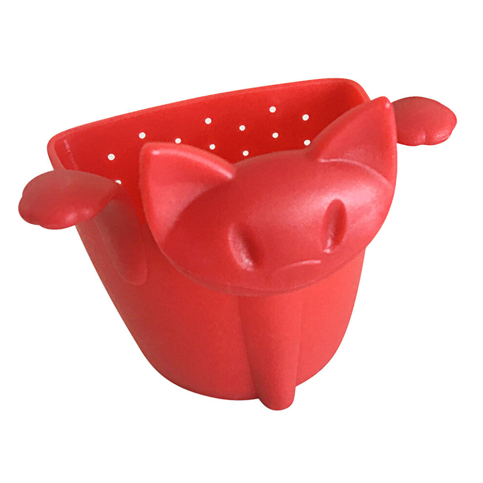 (Red, 1) Tea Infuser Strainer Cute Mug Strainers Hanging Kitchenware Wide