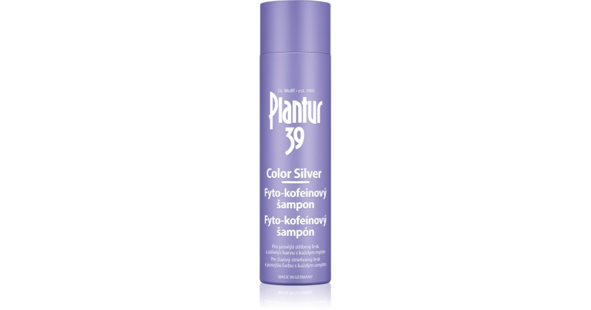 Plantur 39 Color Silver Shampooing à la caféine neutralisant les tons jaunes 250 ml