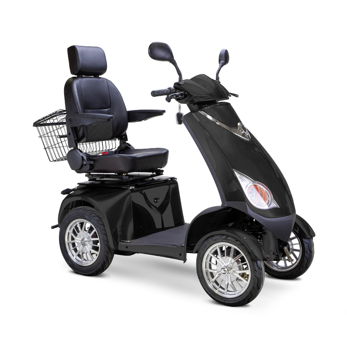 Bespoke Platinum 4-Wheel Mobility Scooter with Electric Brake Assist, Matte Black