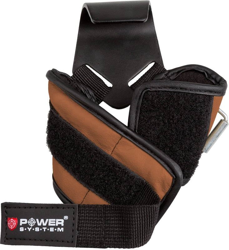 Power System Cârlige fitness Power Hooks maro, culoare L