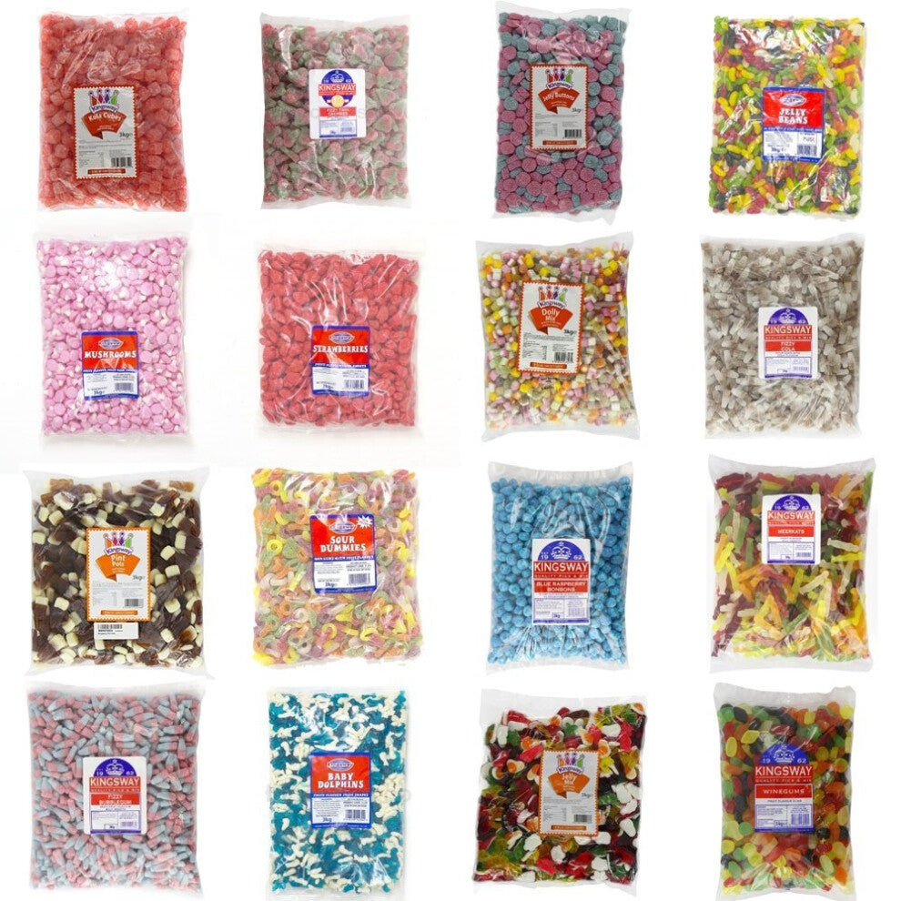 KINGSWAY CANDY SWEETS - Over 300 Different Sweets & Weights to Choose From (Dolly Mixtures, 500g)