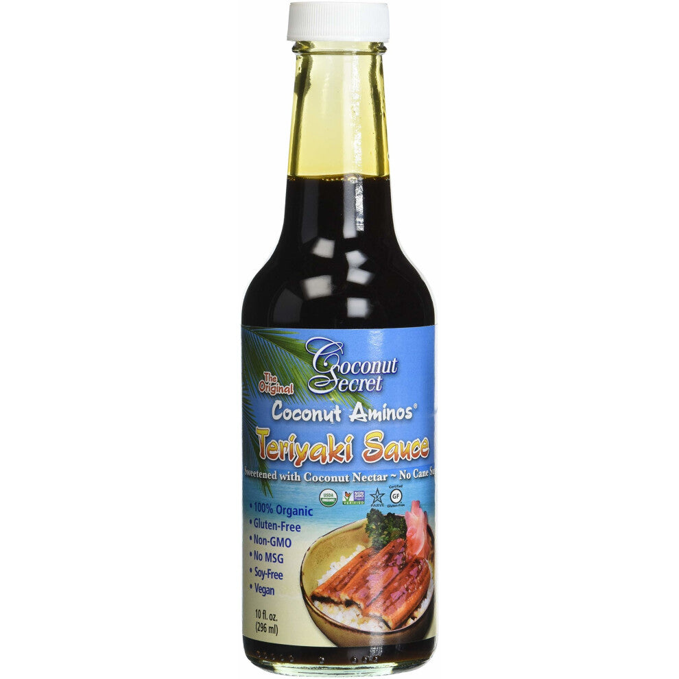 Coconut Secret Organic Teriyaki Aminos Seasoning Sauce 10 Fluid Ounce