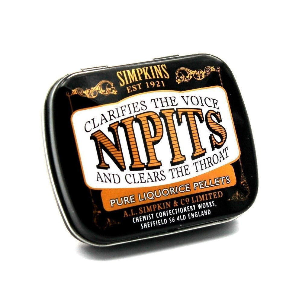 Nipits Liquorice Pellets - Original Pocket-Size Tin, 12 g (C-61767)