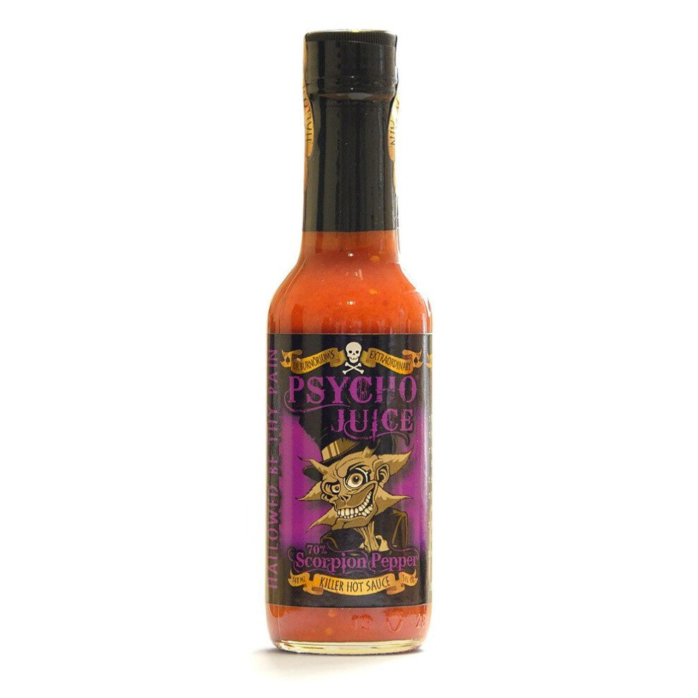 Psycho Juice 70% Scorpion Pepper Hot Chilli Sauce
