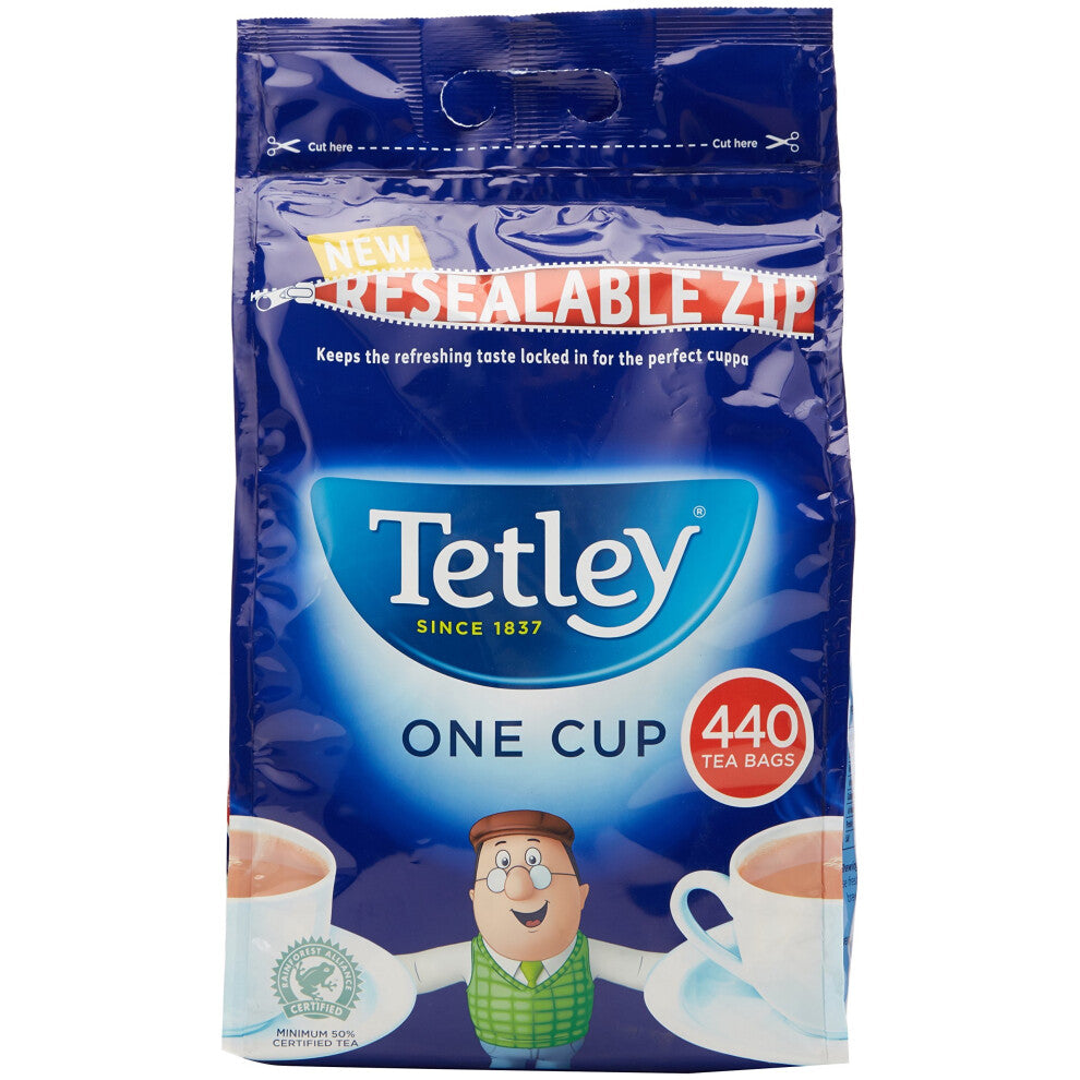 Tetley Tea Bags 440-Count NWT006P - Premium One-Cup Tea for Offices, Rich Assam-Ceylon-African Blend