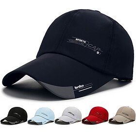 Homme Casquette de Baseball Noir Blanche Polyester Imprimer Mode Classique  Intemporel Chic et moderne Extérieur du quotidien Lettre Portable Respirable