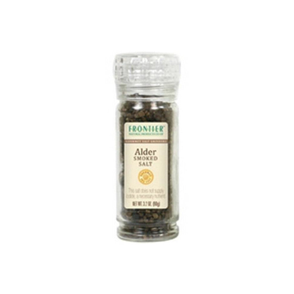 Frontier Natural Products Alder Smoke Salt Grinder 3.2 Oz -Pack of 6