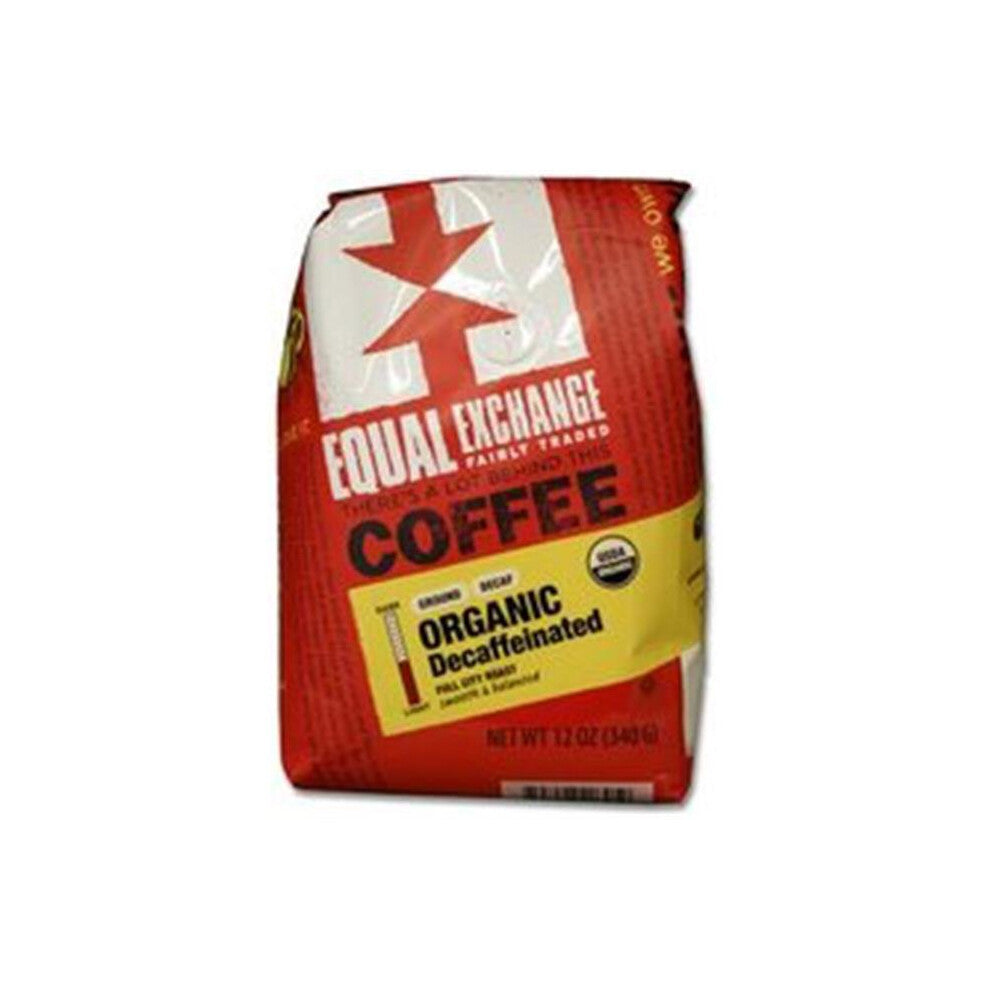 Equal Exchange, Organic Coffee, Full City Roast, Ground, Decaffeinated, 12 oz (340 g)