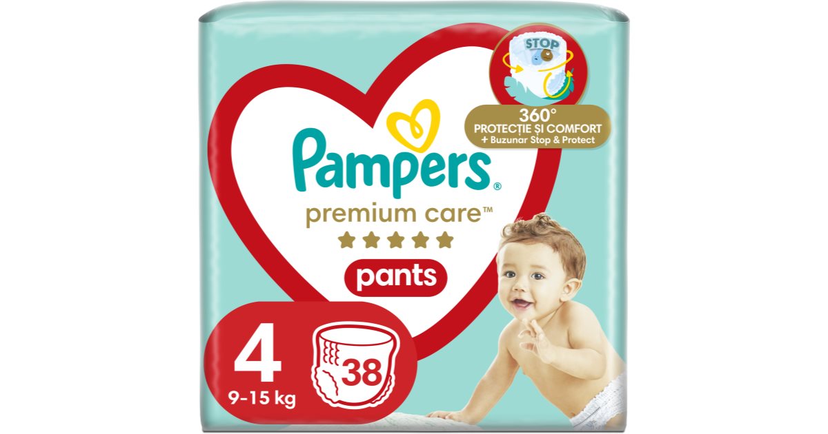 Pampers Pantaloni Premium Care Marimea Maxi 4 Scutece de unica folosinta 9-15 kg 38 bucati