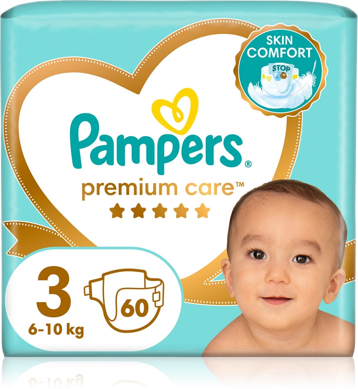 Pampers Couches jetables Premium Care taille 3 6-10 kg 60 pièces