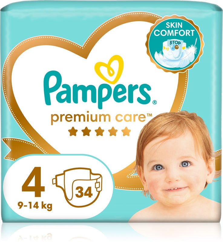 Pampers Couches jetables Premium Care taille 4 9-14 kg 34 pièces