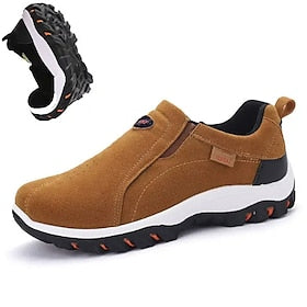 Voor heren Instappers en instappers Grote maten Instapsneakers Trektochten Wandelen Vintage Klassiek Casual Buiten Canvas Ademend Leegloper Donker Grijs Zwart
