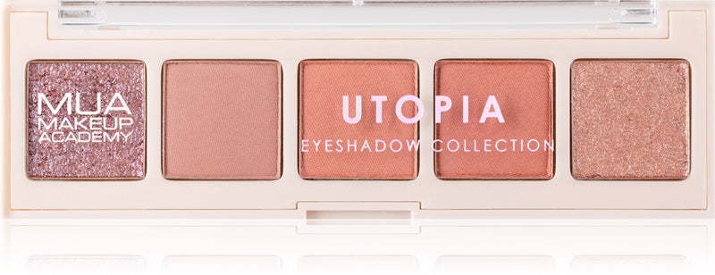 MUA Makeup Academy Professionelle Lidschattenpalette mit 5 Farbtönen, Color Utopia, 3,8 g