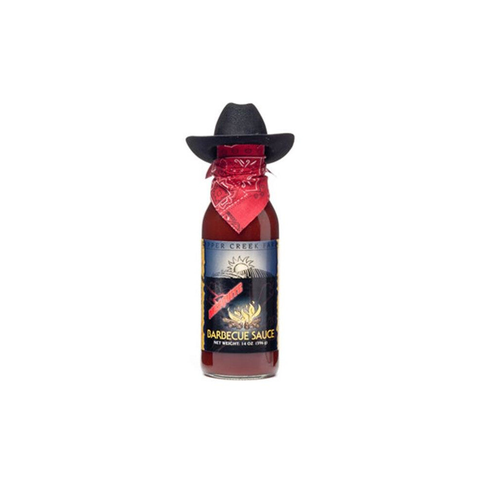 Pepper Creek Farms 10A Mesquite BBQ Sauce With Cowboy Hat - Pack of 12