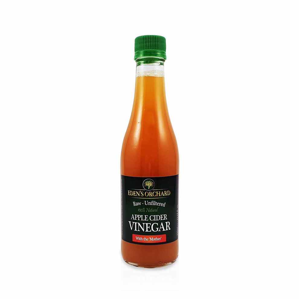 Apple Cider Vinegar with The Mother - Raw and Unfiltered - 330ml Glass Bottle - 11.15 fl. oz.