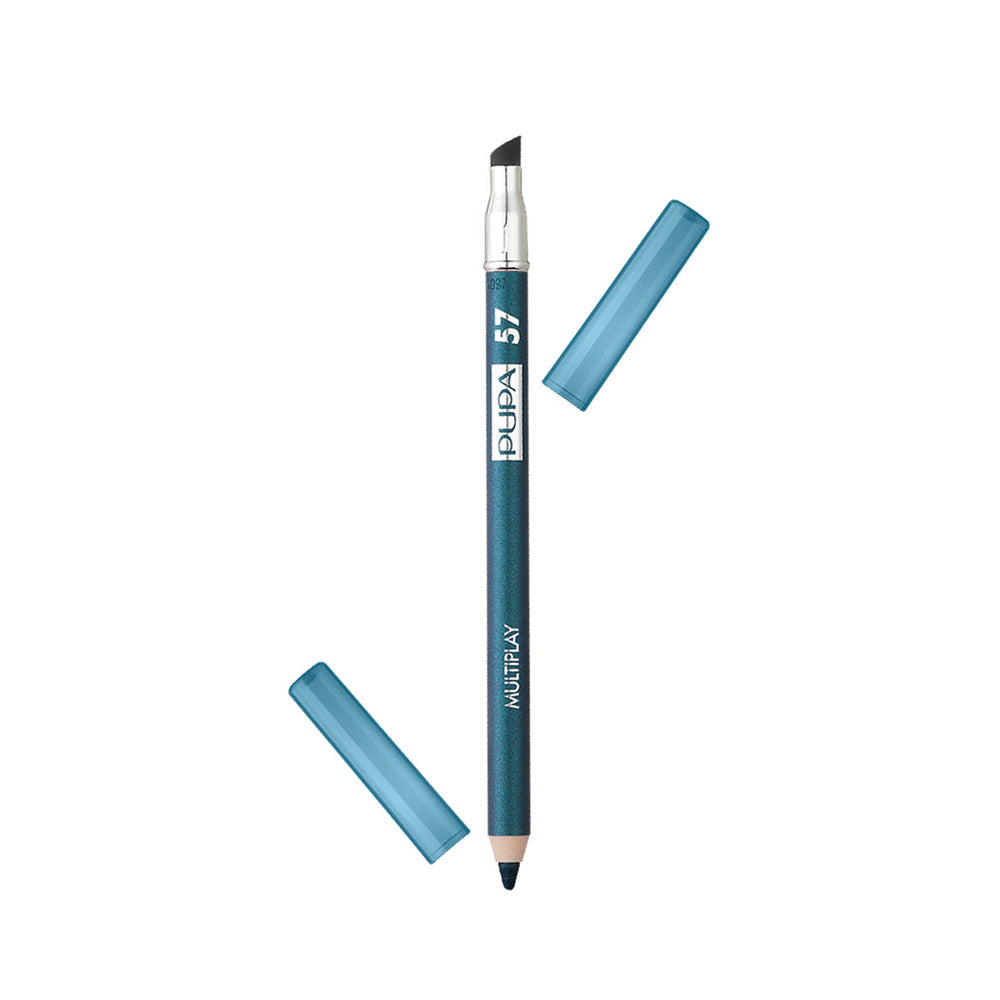 Pupa, Multiplay, Double Tip, Eyeshadow and Eyeliner Kajal 2-in-1 57, Petrol Blue, 1.2 g