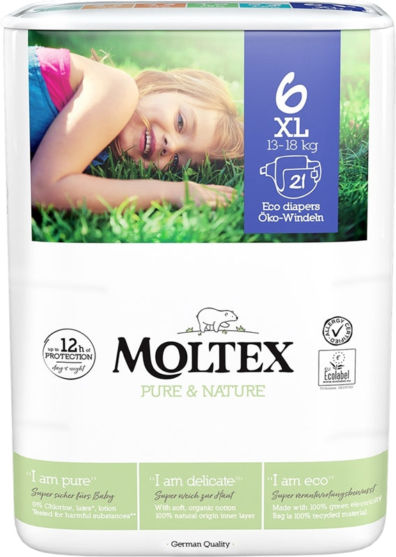 Moltex Pure & Nature XL Taille 6 Couches jetables ECO 13-18 kg 2