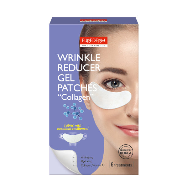 PUREDERM - Wrinkle Reducer Gel Patches "COLLAGEN" - 6 treatments
