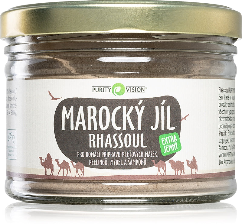 Purity Vision Rhassoul Marokkanischer Ton zur Herstellung von Gesichtsmasken, Peelings, Seifen und Shampoos 450 g