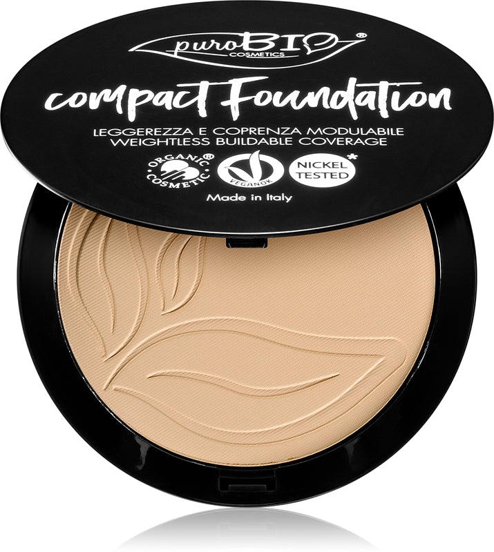 puroBIO Cosmetics compact powder foundation SPF 10 color 01 9 g