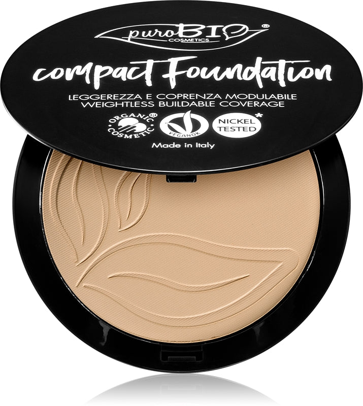 puroBIO Cosmetics compact powder foundation SPF 10 color 02 9 g