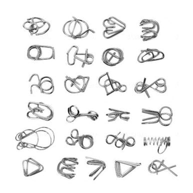 40-Piece Metal Wire Puzzle Brain Busters