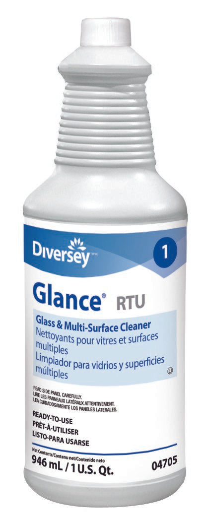 Glance Glass - Surface Cleaner, 32 oz. Bottle, Case of 12