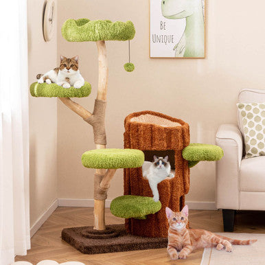 Multi-Level Cat Tree with Scratching Posts and Cushions