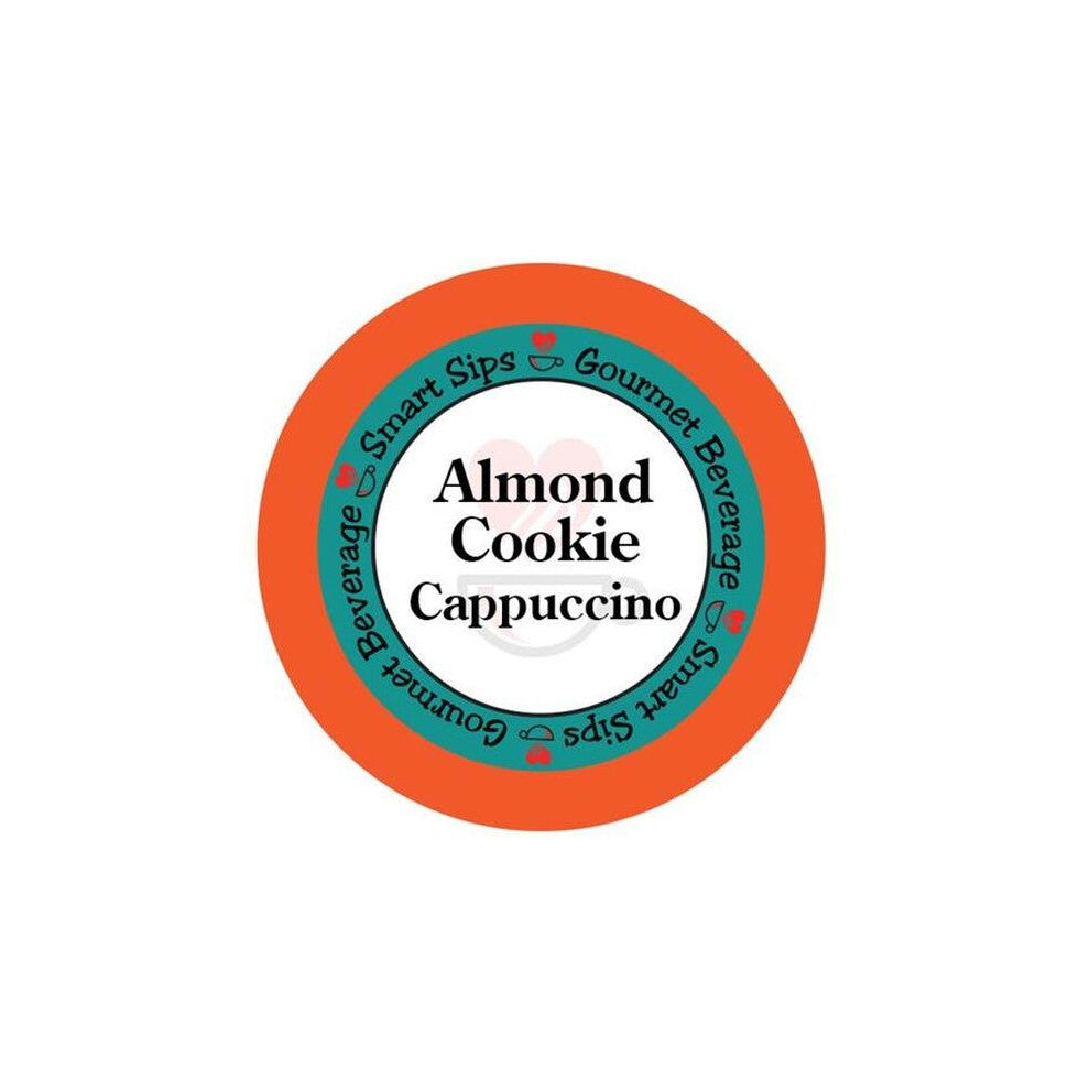Smart Sips CAPALMCOOK24 Almond Cookie Cappuccino Single Serve Cups for All Keurig K-cup Brewers, 24 Count