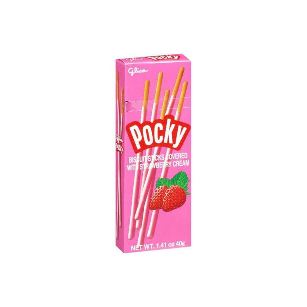 Glico Pocky BG13602 Glico Pretz Cookie Strawberry - 20x1.41OZ