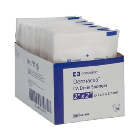 Dermacea IV Dressing, 2" x 2" 6 Ply Sterile 2s, 70 Each - Box