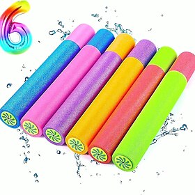Lot de 6 pistolets à eau super absorbeurs d'eau blaster pistolets à eau tireur d'eau piscine plage fête d'été jeu d'eau en plein air jouets de combat pour enfa