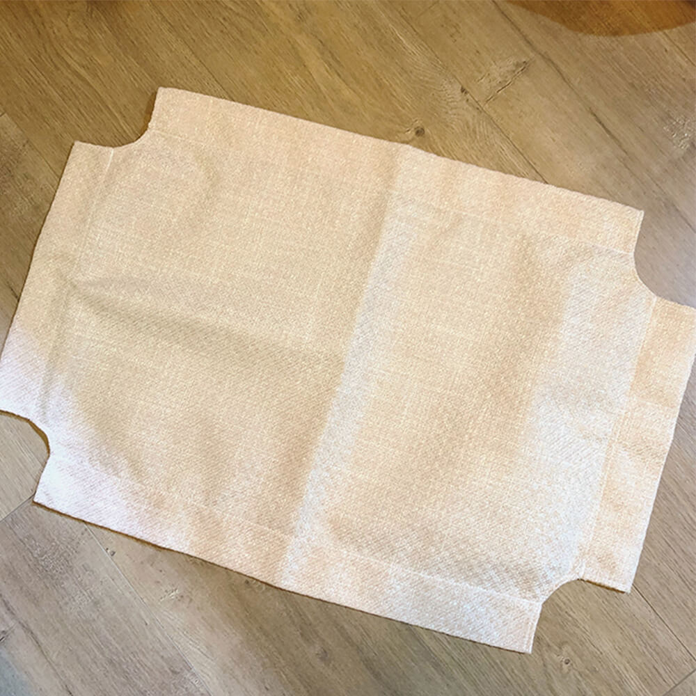 Linen and Wooden Elevated Dog Bed, A Bed Sheet