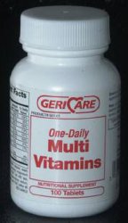 Geri-Care Multivitamin Supplement, 1000 Count Bottle, 12 Bottles - Case