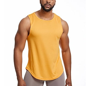 Voor heren Training tanktop Hardlooptanktop Mouwloos Ves - Mouwloos Casual Sportkleding Ademend Sneldrogend Zacht Sportschooltraining Hardlopen Wandelen Sportk