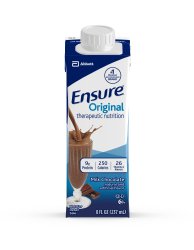 Ensure Original Therapeutic Nutrition Shake - 8oz Carton Milk Chocolate, Case of 24